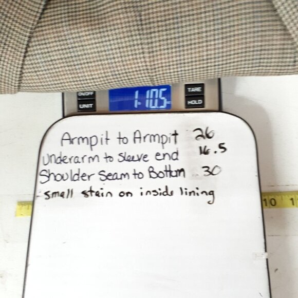 Lauren Ralph Lauren Brown Houndstooth Sportcoat Blazer Tan 100% Wool 48R - Picture 11 of 16